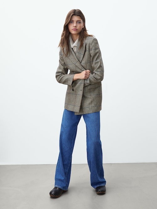 Massimo Dutti WOOL CHECK HOUNDSTOOTH BLAZER 西裝外套