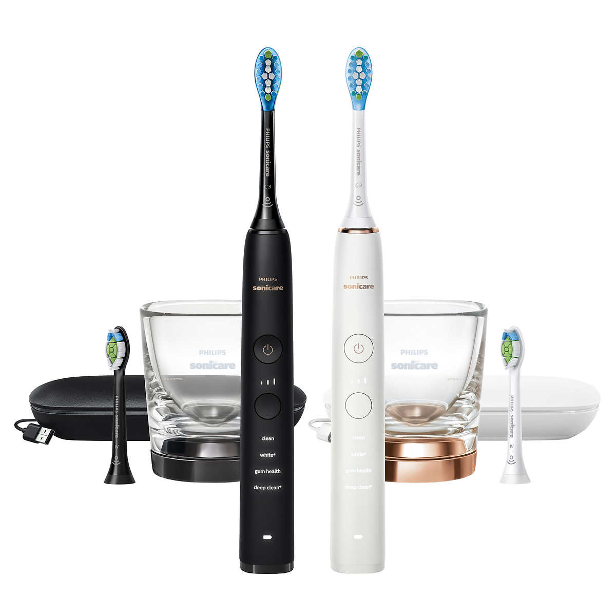 Philips Sonicare DiamondClean Connected Rechargeable Toothbrush, 2-pack 飛利浦 電動牙刷 2 件組