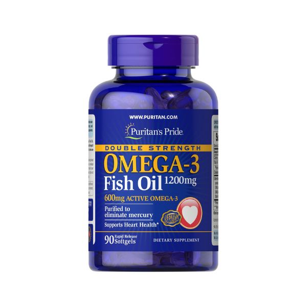 Puritan’s Pride Double Strength Omega-3 Fish Oil 1200 mg/600 mg Omega-3 普瑞登 魚油膠囊