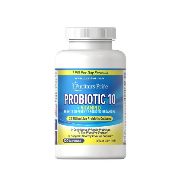 Puritan’s Pride Probiotic 10 益生菌 & Vitamin D 維他命D