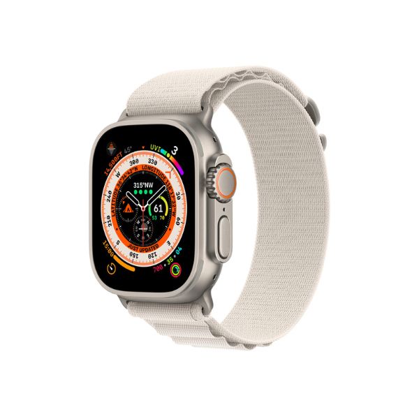 Apple Watch Ultra Titanium Case with Starlight Alpine Loop