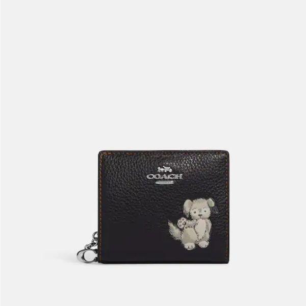 Coach Snap Wallet With Happy Dog