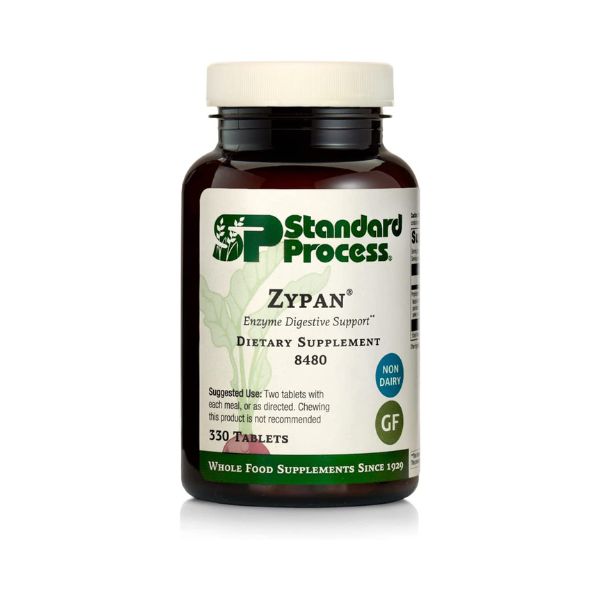 Standard Process Zypan Whole Food Digestion and Digestive Health with Pepsin, Betaine Hydrochloride and Pancreatin