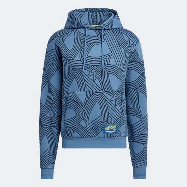 ADIDAS ORIGINAL ATHLETIC CLUB ALLOVER PRINT HOODIE 愛迪達 帽T