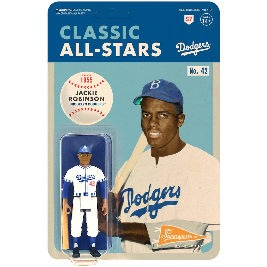 Super 7 Los Angeles Dodgers Jackie Robinson Reaction Figure