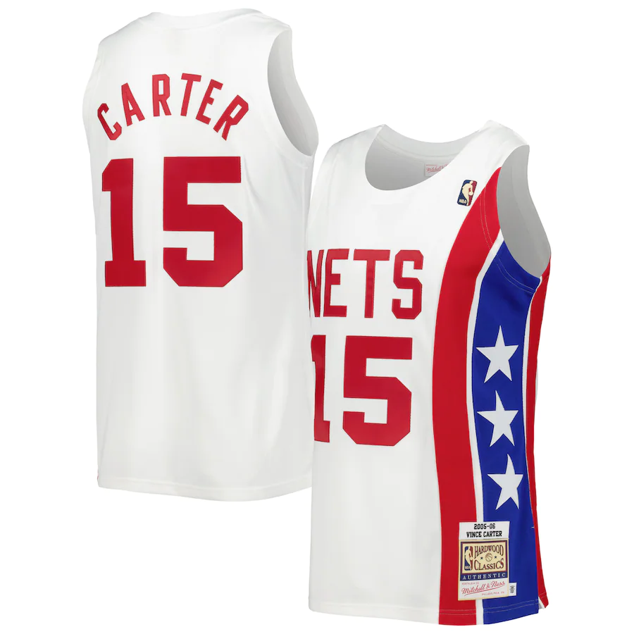 Vince Carter New Jersey Nets Mitchell & Ness 2005-06 Hardwood Classics Swingman Jersey – White
