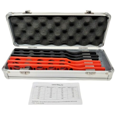 Optical Retinoscopy Rack Lens Set Plastic 6 Bars 30 Lens Lenses /w Aluminum Case