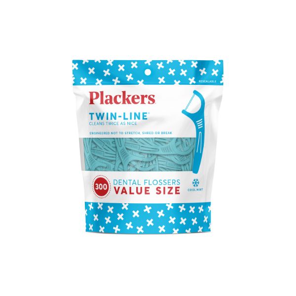 Plackers Twin-Line Dental Flossers Dual Action Flossing System