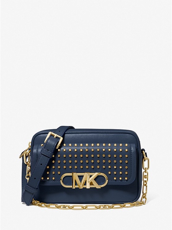 Michael Kors Parker Medium Studded Leather Crossbody Bag