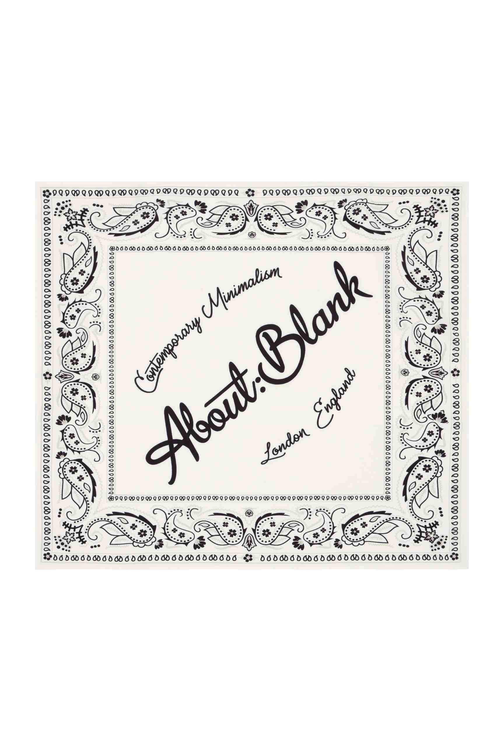 about blank paisley bandana ecru/black