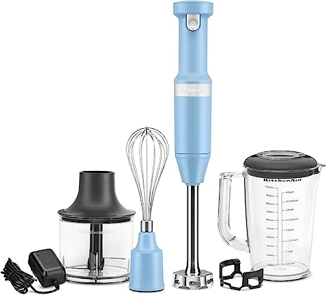 KitchenAid Cordless Variable Speed Hand Blender with Chopper and Whisk Attachment 手持式食物攪拌棒