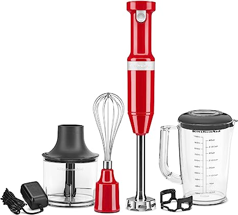 KitchenAid Cordless Variable Speed Hand Blender with Chopper and Whisk Attachment 手持式食物攪拌棒