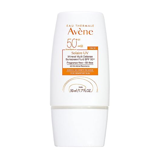Avene Eau Thermale Avène Solaire UV Mineral Multi-Defense Sunscreen Fluid SPF 50+