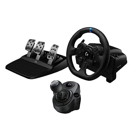 Logitech G Driving Force Shifter with Logitech G923 Racing Wheel and Pedals for PS/PC 模擬賽車方向盤組
