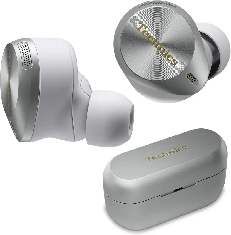 Technics Premium Hi-Fi True Wireless Bluetooth Earbuds with Advanced Noise Cancelling EAH-AZ80-S