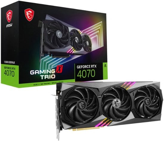 MSI NVIDIA GeForce RTX 4070 Gaming X Trio 12G 12GB DDR6X PCI Express 4.0 Graphics Card 微星 顯示卡