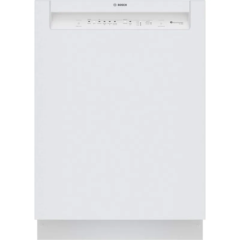 Bosch 100 Series 24 in. White Front Control Tall Tub Dishwasher with Hybrid Stainless Steel Tub, 50 dBA 洗碗機