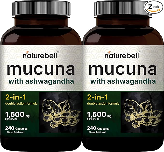 NatureBell 2 Pack Mucuna Pruriens Capsules