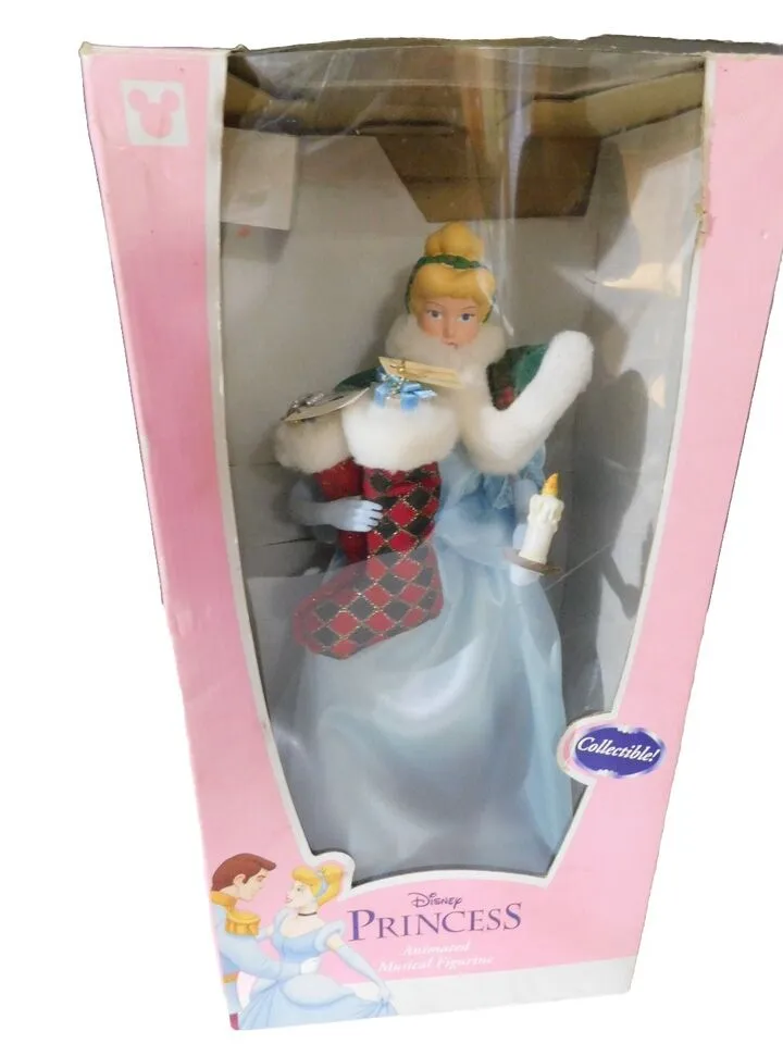 *NIB* DISNEY PRINCESS Collection Cinderella Animated Holiday Musical Figurine