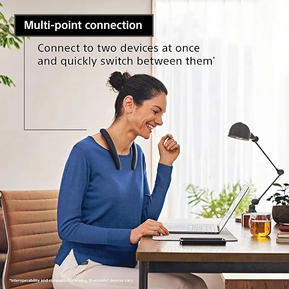 Sony SRS-NB10 Wireless Neckband Bluetooth Speaker Comfortable and Lightweight with Technology to Work from Home 無線穿戴式揚聲器