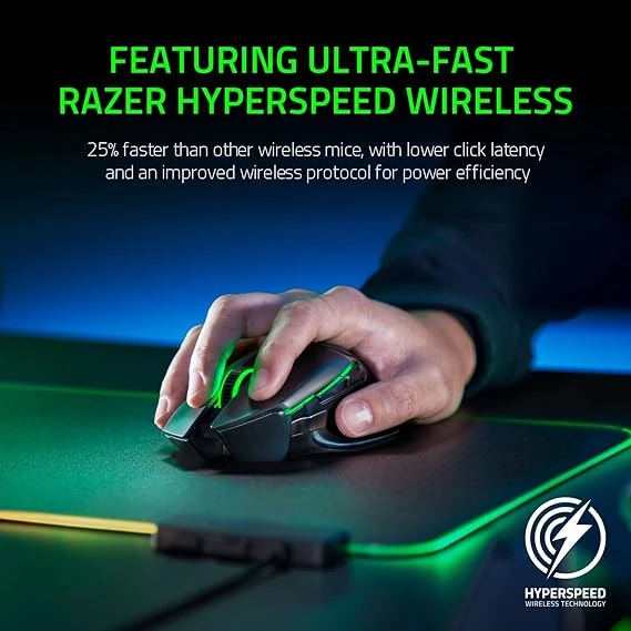 Razer Basilisk Ultimate HyperSpeed Wireless Gaming Mouse 巴塞利斯蛇終極版 無線光學滑鼠