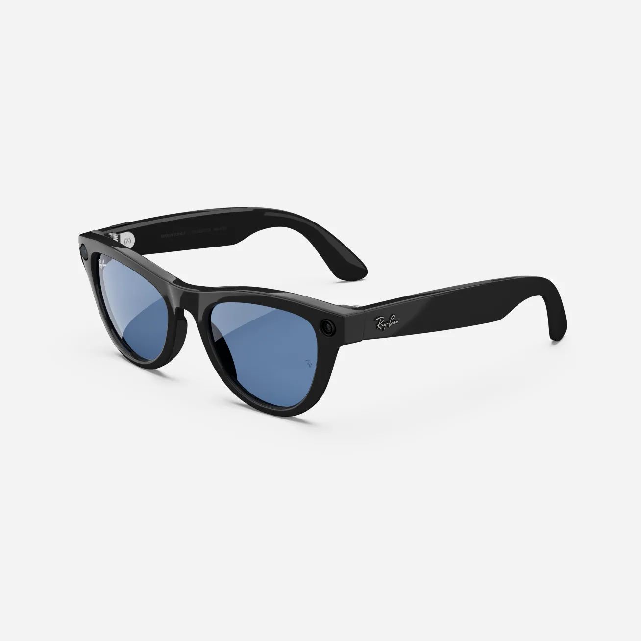 Ray-Ban Meta Skyler, Shiny Black /Cerulean Blue Transitions, Standard, High bridge fit