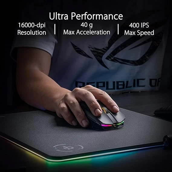 ASUS ROG Chakram Wireless Aura Sync RGB Gaming Mouse Optical Sensor 16000 DPI 無線電競滑鼠