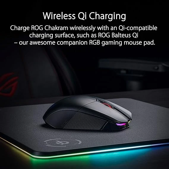 ASUS ROG Chakram Wireless Aura Sync RGB Gaming Mouse Optical Sensor 16000 DPI 無線電競滑鼠