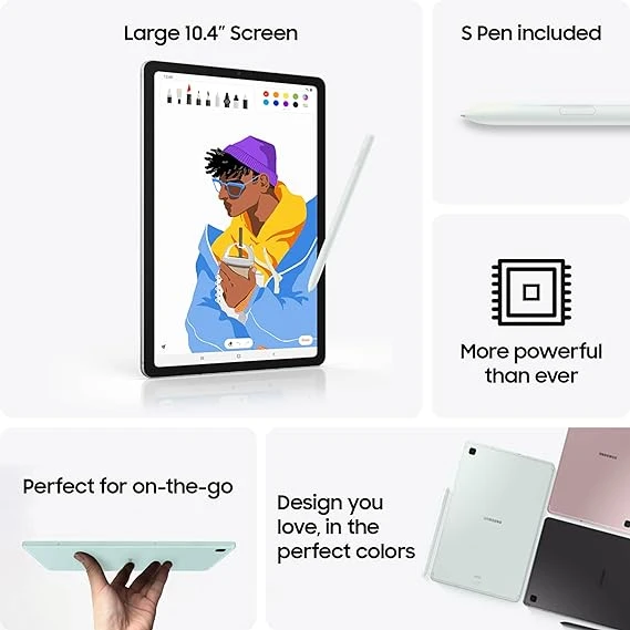 SAMSUNG Galaxy Tab S6 Lite (2024) 10.4" 64GB WiFi Android Tablet w/ S Pen Included