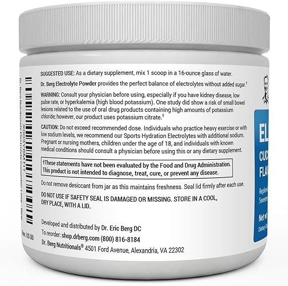 Dr. Berg Zero Sugar Hydration Keto Electrolyte Powder