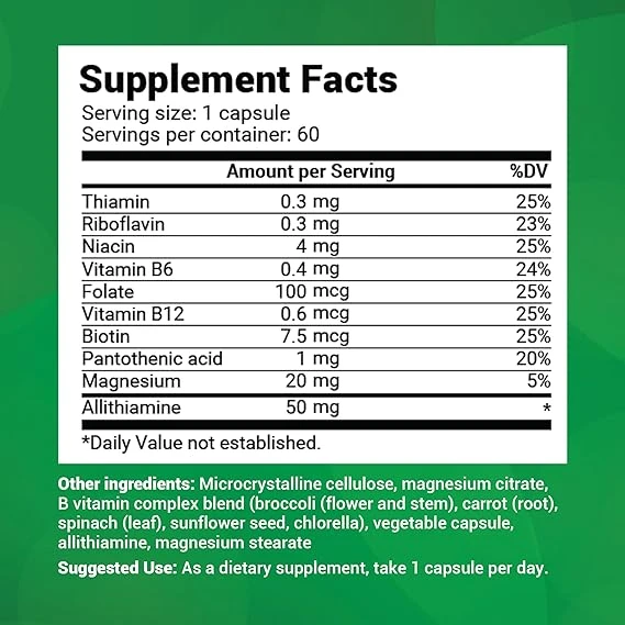 Dr. Berg Natural Vitamin B1 B6 B12 Complex