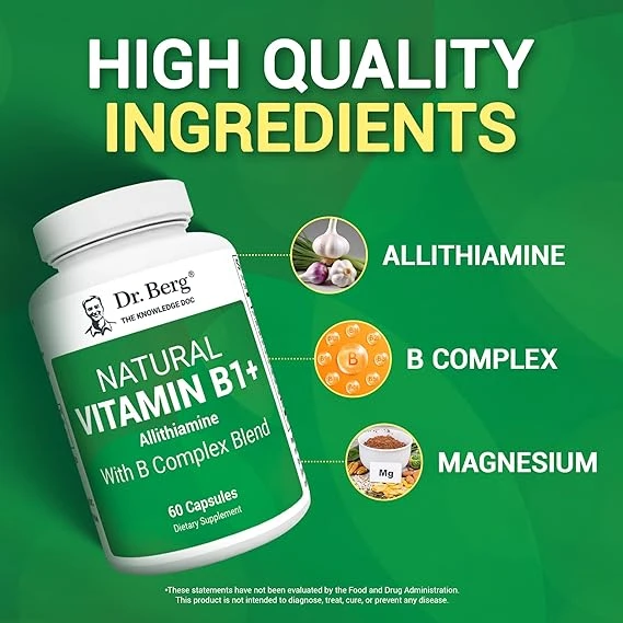 Dr. Berg Natural Vitamin B1 B6 B12 Complex