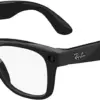 Ray-Ban Meta Wayfarer, Shiny Black/Clear, Large, High bridge