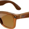 Ray-Ban Meta Wayfarer, Shiny Caramel Transparent/Polarized Brown, Regular