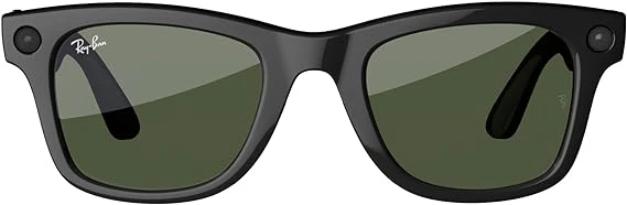 Ray-Ban Meta Wayfarer, Shny Black/Green, Large