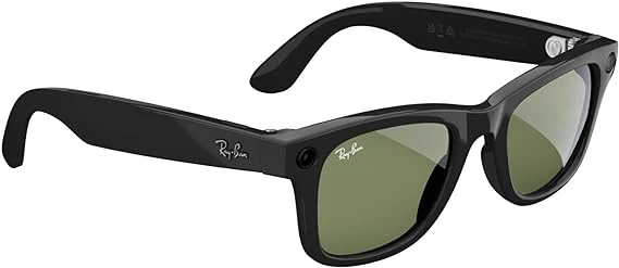 Ray-Ban Meta Wayfarer, Shny Black/Green, Large
