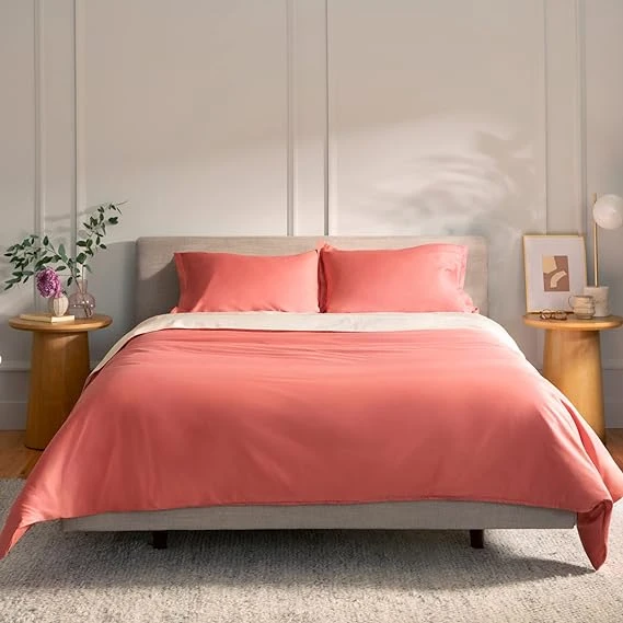 Purple PerfectStay Duvet Cover Easy to Assemble Desert Rose King/Cal King Three Piece 100% Cotton 床包+枕套