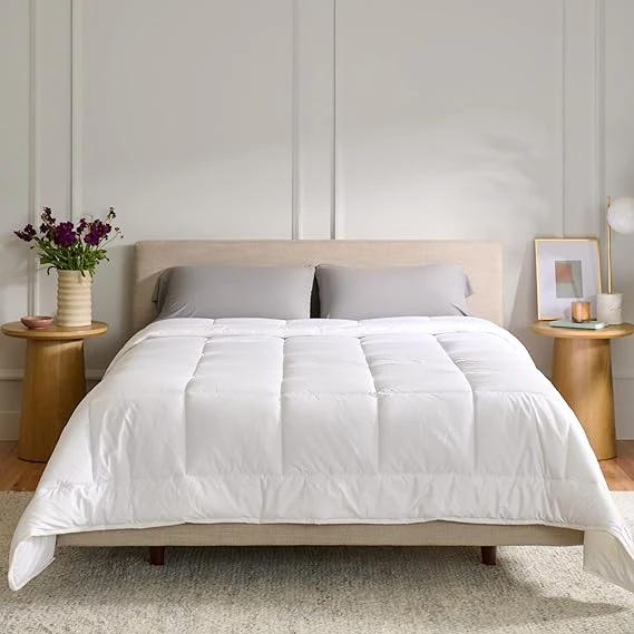 Purple TempBalance Duvet Twin/Twin XL White Temperature Regulating All Season Oversized Down Alternative 床包+枕套