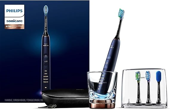 Philips Sonicare DiamondClean Smart 9750 Rechargeable Electric Power Toothbrush for Complete Oral Care