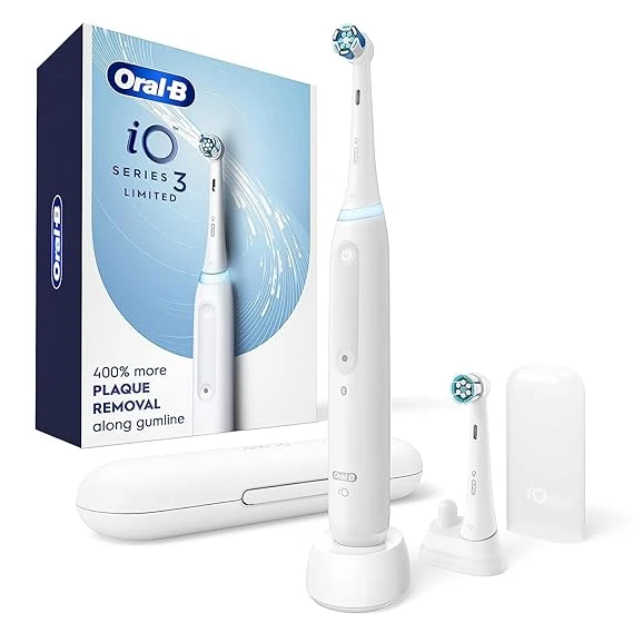 Oral-B iO Series 3 Limited Electric Toothbrush with (2) Brush Heads, Rechargeable