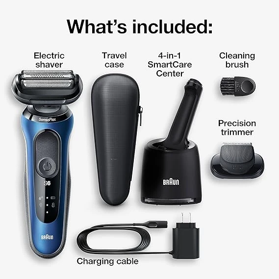 Braun Electric Razo Series 6 6072cc SensoFlex Electric Foil Shaver with Precision Beard Trimmer