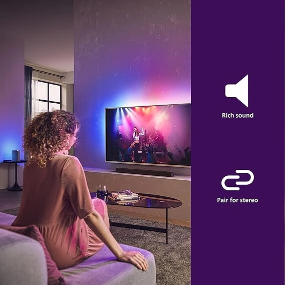 Philips W6205 Wireless Home Speaker, Bluetooth + DTS Play-Fi Compatible for Surround Sound/Stereo Pairing 無線家用喇叭