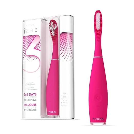 FOREO ISSA 3 Rechargeable Electric Ultra-Hygienic Sonic Toothbrush with Silicone & PBT Polymer Bristles 電動牙刷
