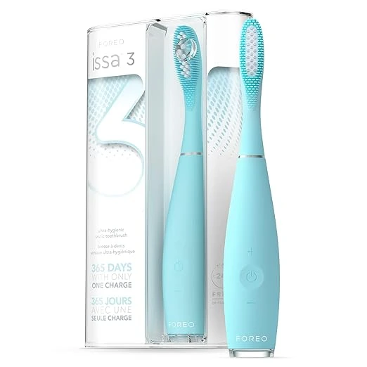 FOREO ISSA 3 Rechargeable Electric Ultra-Hygienic Sonic Toothbrush with Silicone & PBT Polymer Bristles 電動牙刷