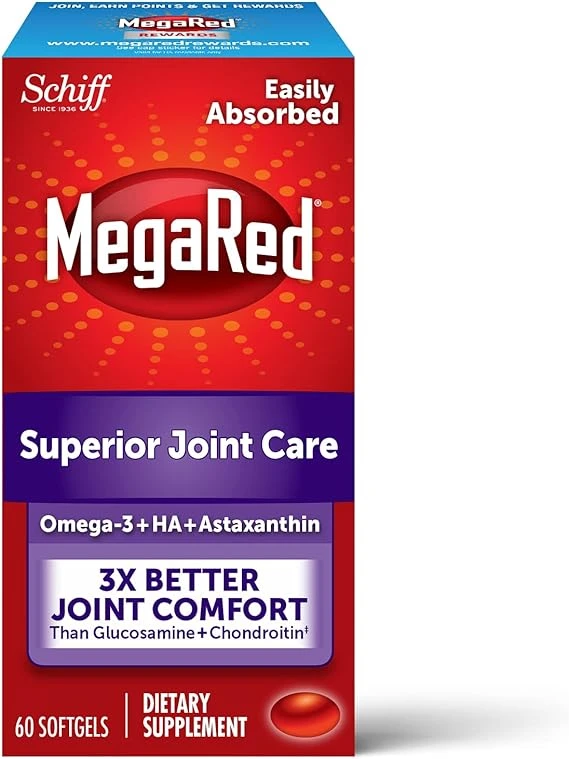 Schiff MegaRed Joint Care 60 Day Supply 60 Softgels 關節保健食品