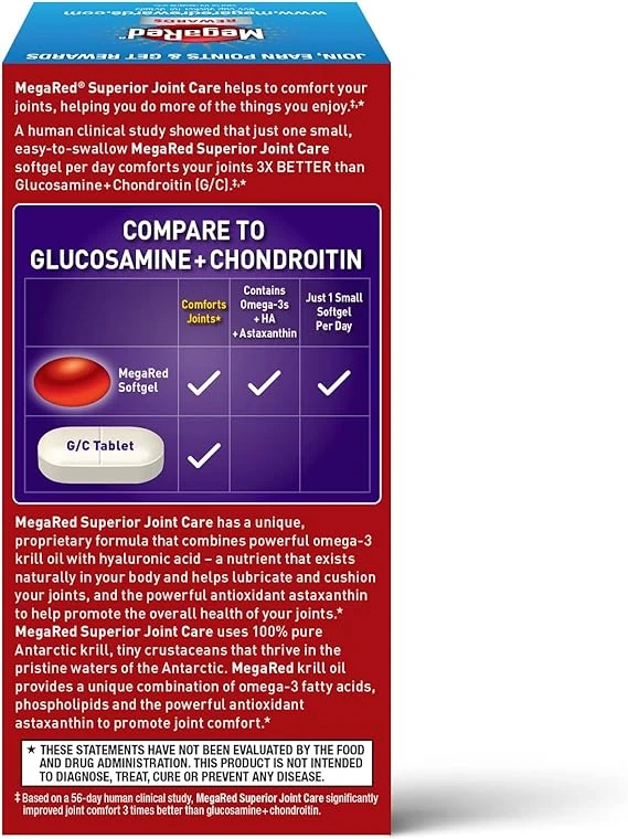 Schiff MegaRed Joint Care 60 Day Supply 60 Softgels 關節保健食品