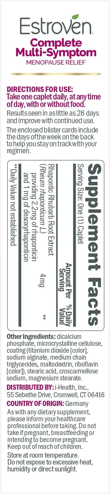 Estroven Complete Multi-Symptom Menopause Supplement for Women 更年期保健食品