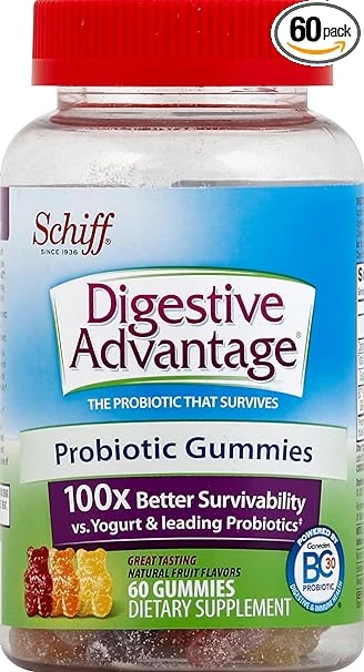 Schiff Sustenex Probiotic Gummies Assorted Fruit Flavors 益生菌