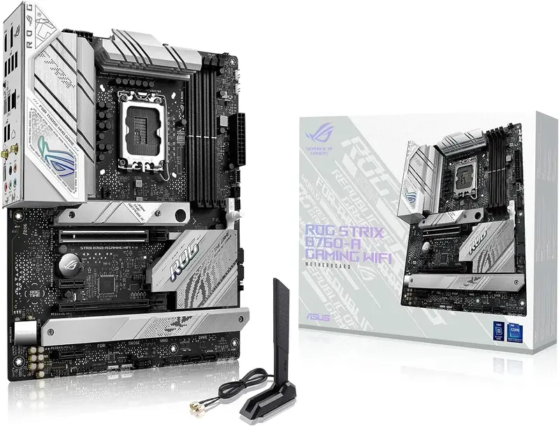 ASUS ROG Strix B760-A Gaming WiFi ATX Motherboard – Intel B760, DDR5, PCIe 5.0, WiFi 6E, Aura Sync RGB 主機板