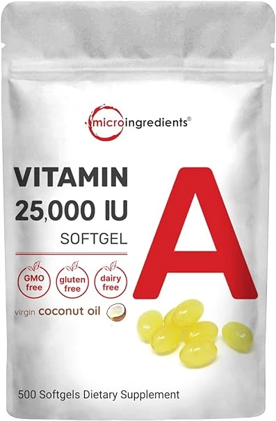 Micro Ingredients Maximum Strength Vitamin A 25000 IU